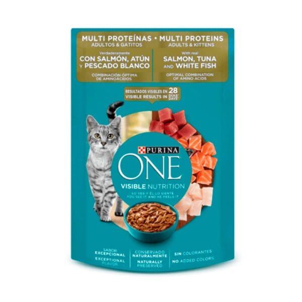 Pouche Gato Adulto y Gatitos Multi Proteína 85 G Purina One