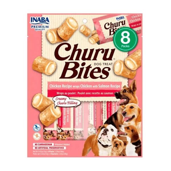 Churu Bites Pollo Con Salmón Perro 8 Tubos Inaba