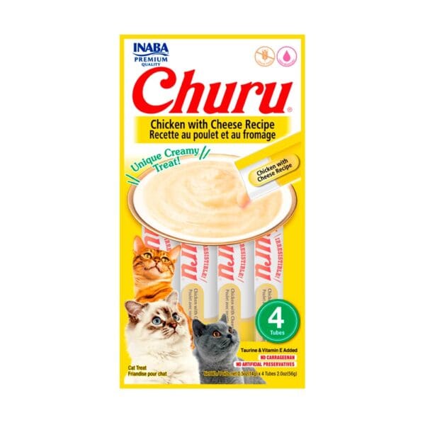 Churu Gato Pollo Con Queso 4 Tubos