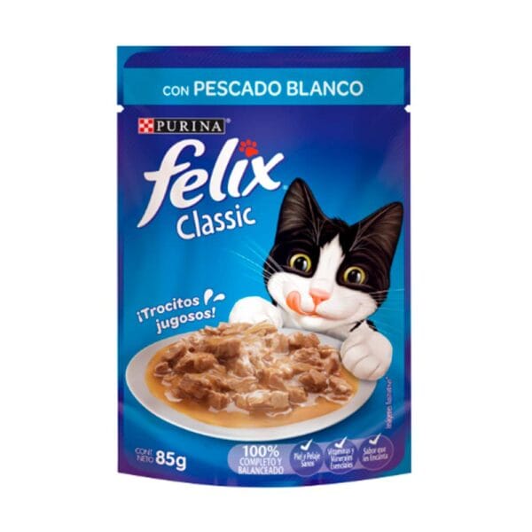Pouche Pescado Blanco 85g Felix